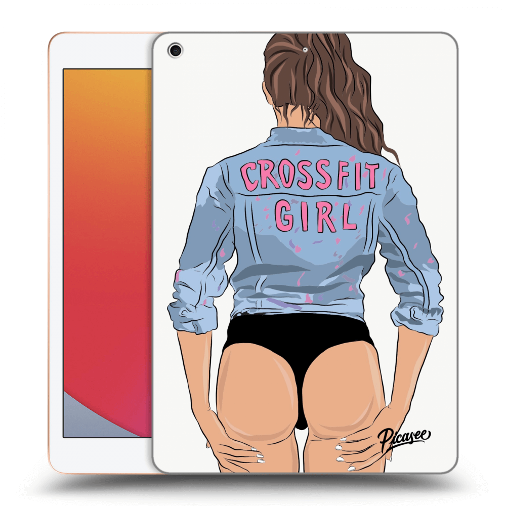 Picasee transparente Silikonhülle für Apple iPad 10.2" 2020 (8. gen) - Crossfit girl - nickynellow
