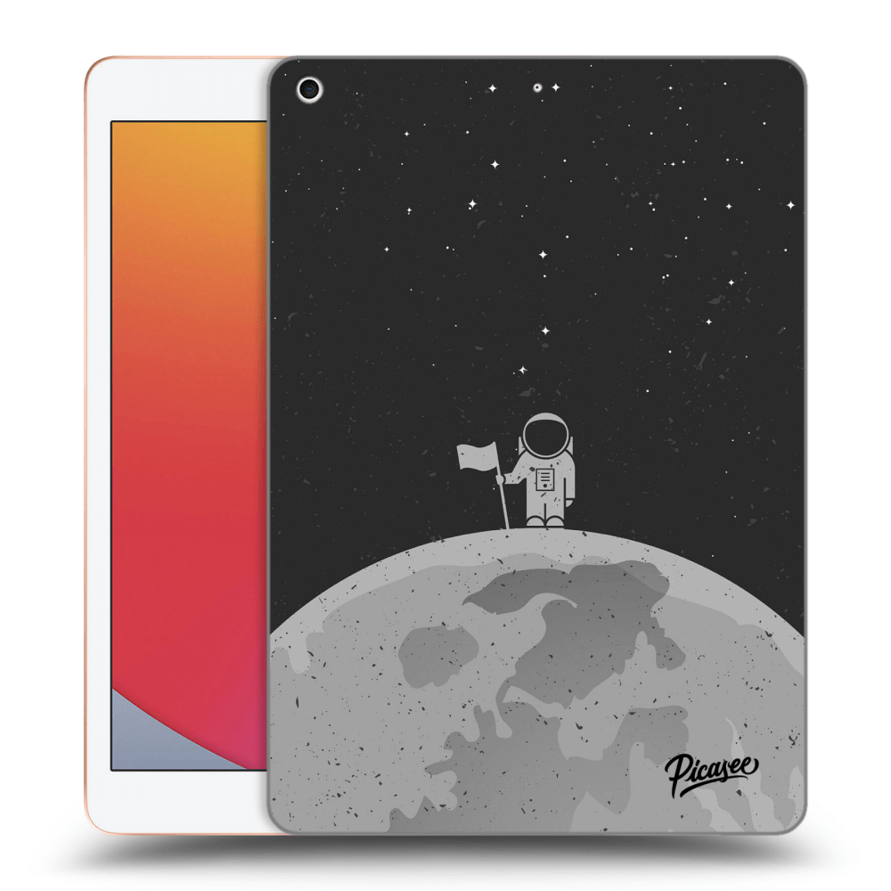 Picasee Schwarze Silikonhülle für Apple iPad 10.2" 2020 (8. gen) - Astronaut