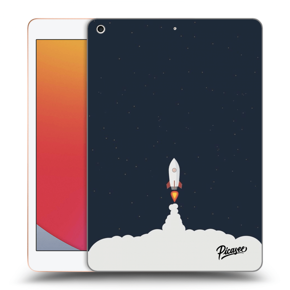 Picasee Schwarze Silikonhülle für Apple iPad 10.2" 2020 (8. gen) - Astronaut 2