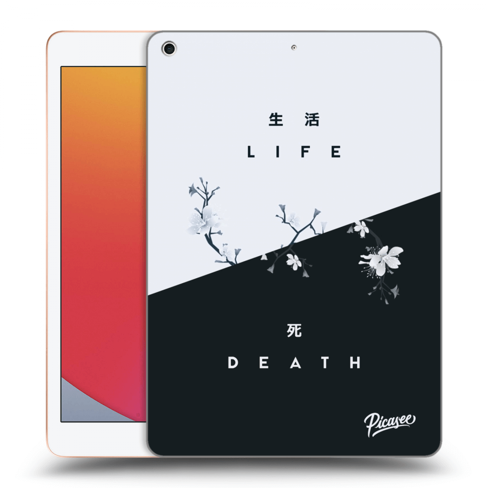 Picasee Schwarze Silikonhülle für Apple iPad 10.2" 2020 (8. gen) - Life - Death