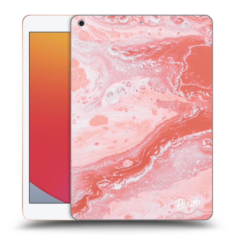 Picasee transparente Silikonhülle für Apple iPad 10.2" 2020 (8. gen) - Red liquid