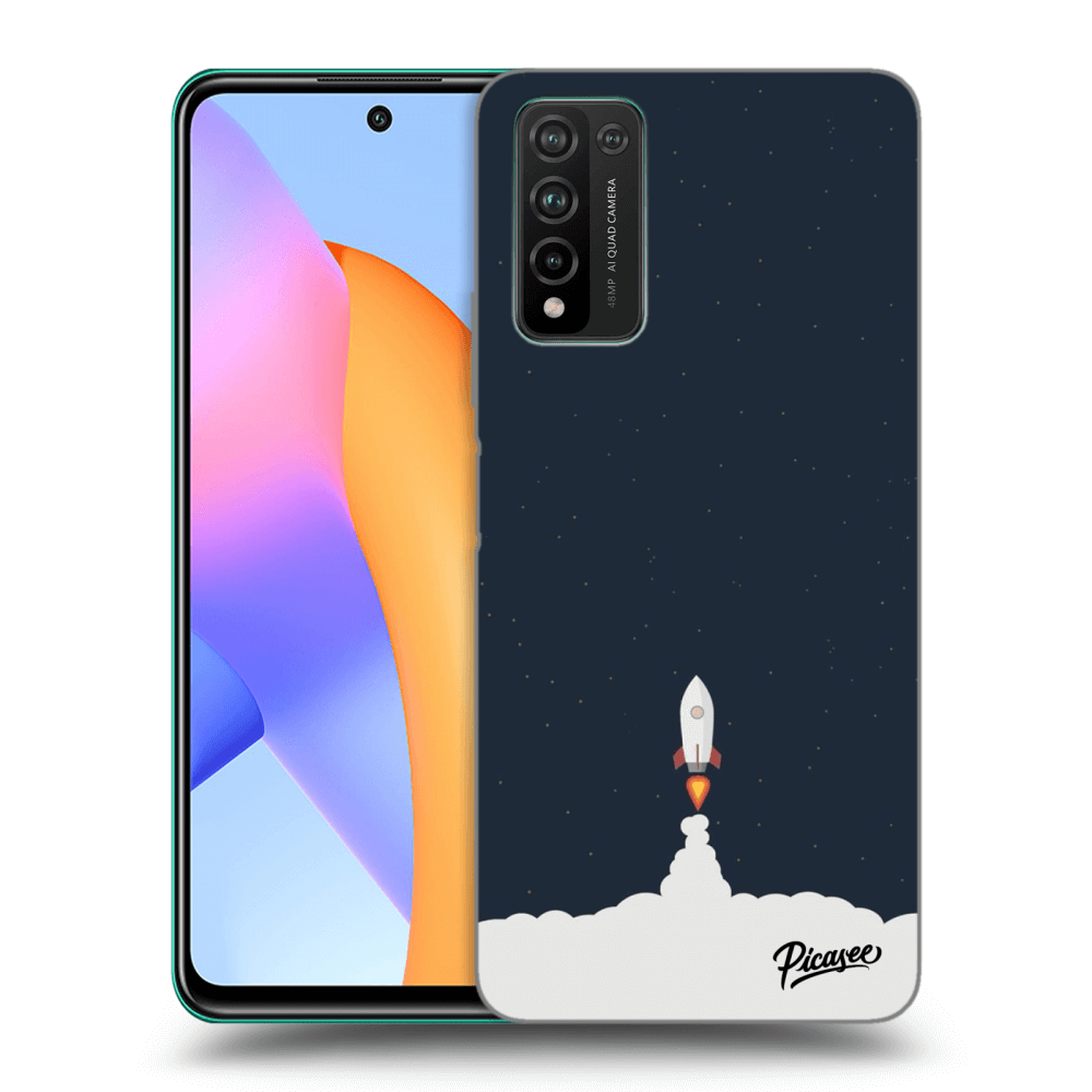 Picasee Honor 10X Lite Hülle - Schwarzes Silikon - Astronaut 2