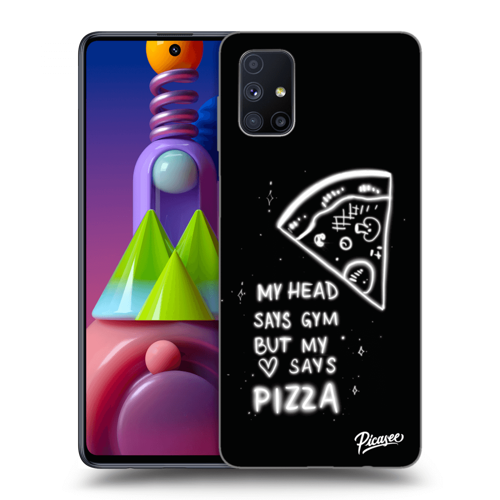 Picasee Samsung Galaxy M51 M515F Hülle - Schwarzes Silikon - Pizza