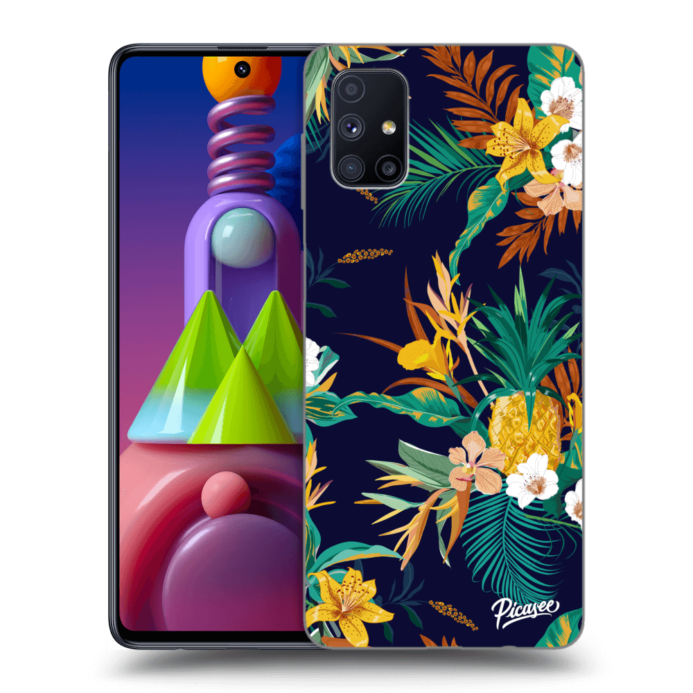 Picasee Samsung Galaxy M51 M515F Hülle - Transparentes Silikon - Pineapple Color