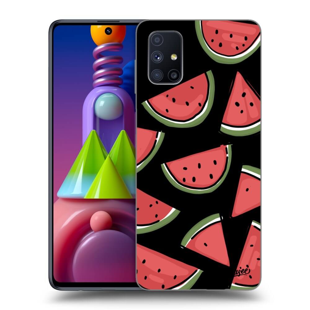 Picasee Samsung Galaxy M51 M515F Hülle - Schwarzes Silikon - Melone