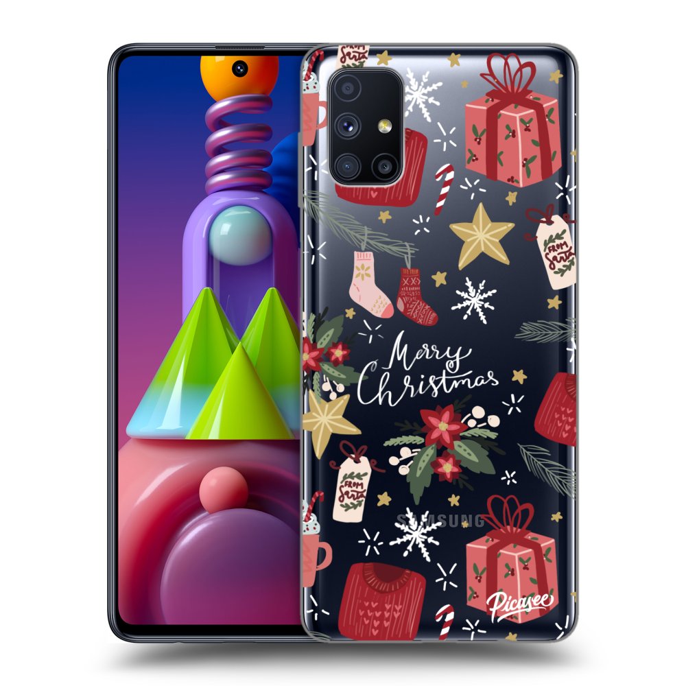 Picasee Samsung Galaxy M51 M515F Hülle - Transparentes Silikon - Christmas
