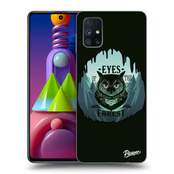 Picasee Samsung Galaxy M51 M515F Hülle - Schwarzes Silikon - Forest owl