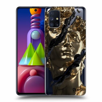 Picasee Samsung Galaxy M51 M515F Hülle - Transparentes Silikon - Golder