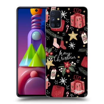Picasee Samsung Galaxy M51 M515F Hülle - Schwarzes Silikon - Christmas
