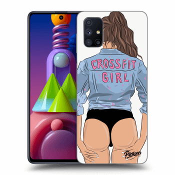 Picasee Samsung Galaxy M51 M515F Hülle - Schwarzes Silikon - Crossfit girl - nickynellow