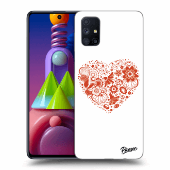 Picasee Samsung Galaxy M51 M515F Hülle - Schwarzes Silikon - Big heart