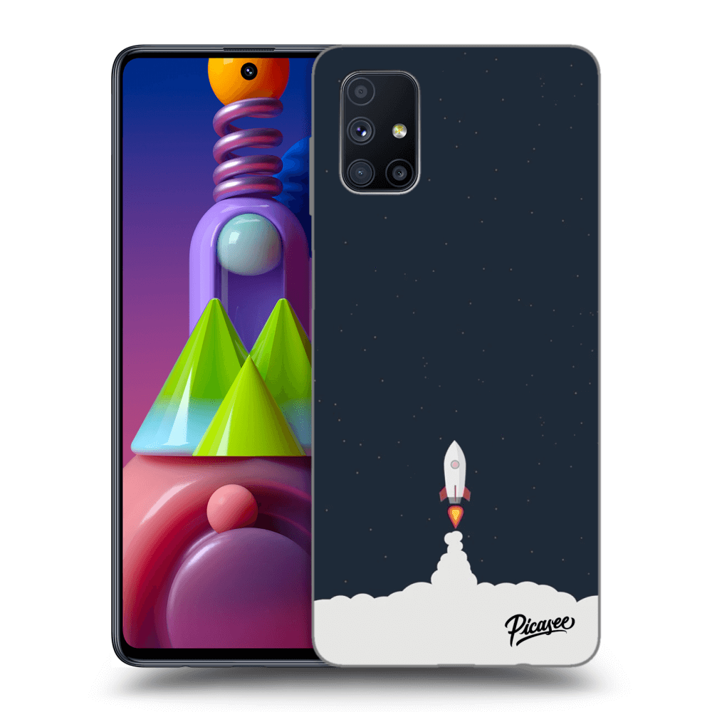 Picasee Samsung Galaxy M51 M515F Hülle - Schwarzes Silikon - Astronaut 2