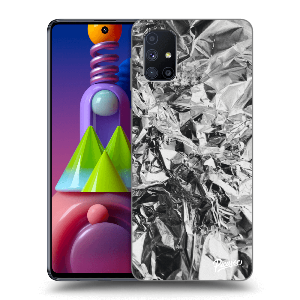 Picasee Samsung Galaxy M51 M515F Hülle - Transparentes Silikon - Chrome