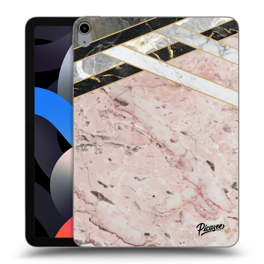 Picasee transparente Silikonhülle für Apple iPad Air 4 10.9" 2020 - Pink geometry