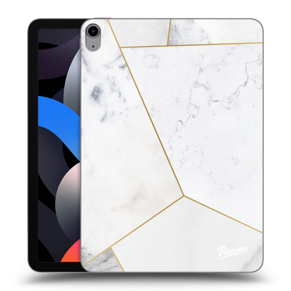 Picasee transparente Silikonhülle für Apple iPad Air 4 10.9" 2020 - White tile