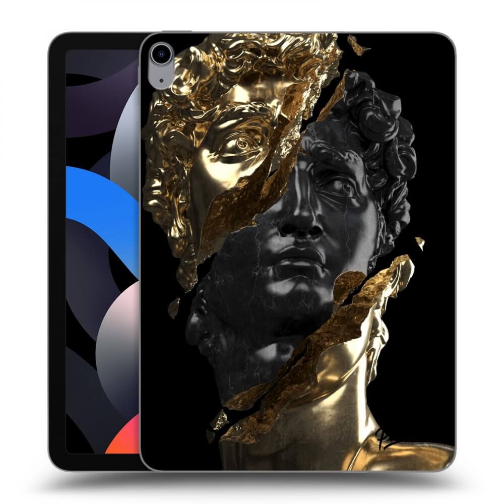 Picasee Schwarze Silikonhülle für Apple iPad Air 4 10.9" 2020 - Gold - Black
