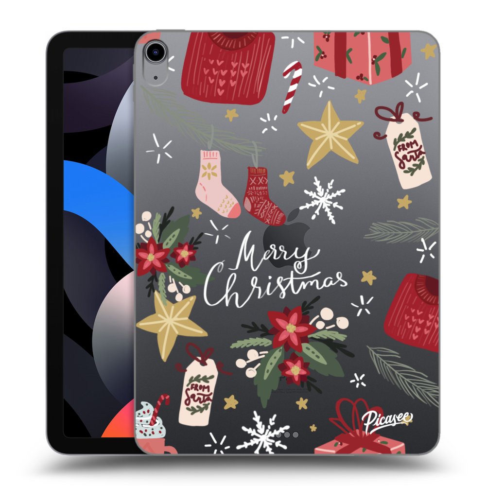 Picasee transparente Silikonhülle für Apple iPad Air 4 10.9" 2020 - Christmas