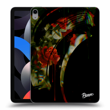 Picasee Schwarze Silikonhülle für Apple iPad Air 4 10.9" 2020 - Roses black