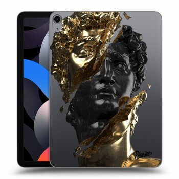 Picasee transparente Silikonhülle für Apple iPad Air 4 10.9" 2020 - Gold - Black