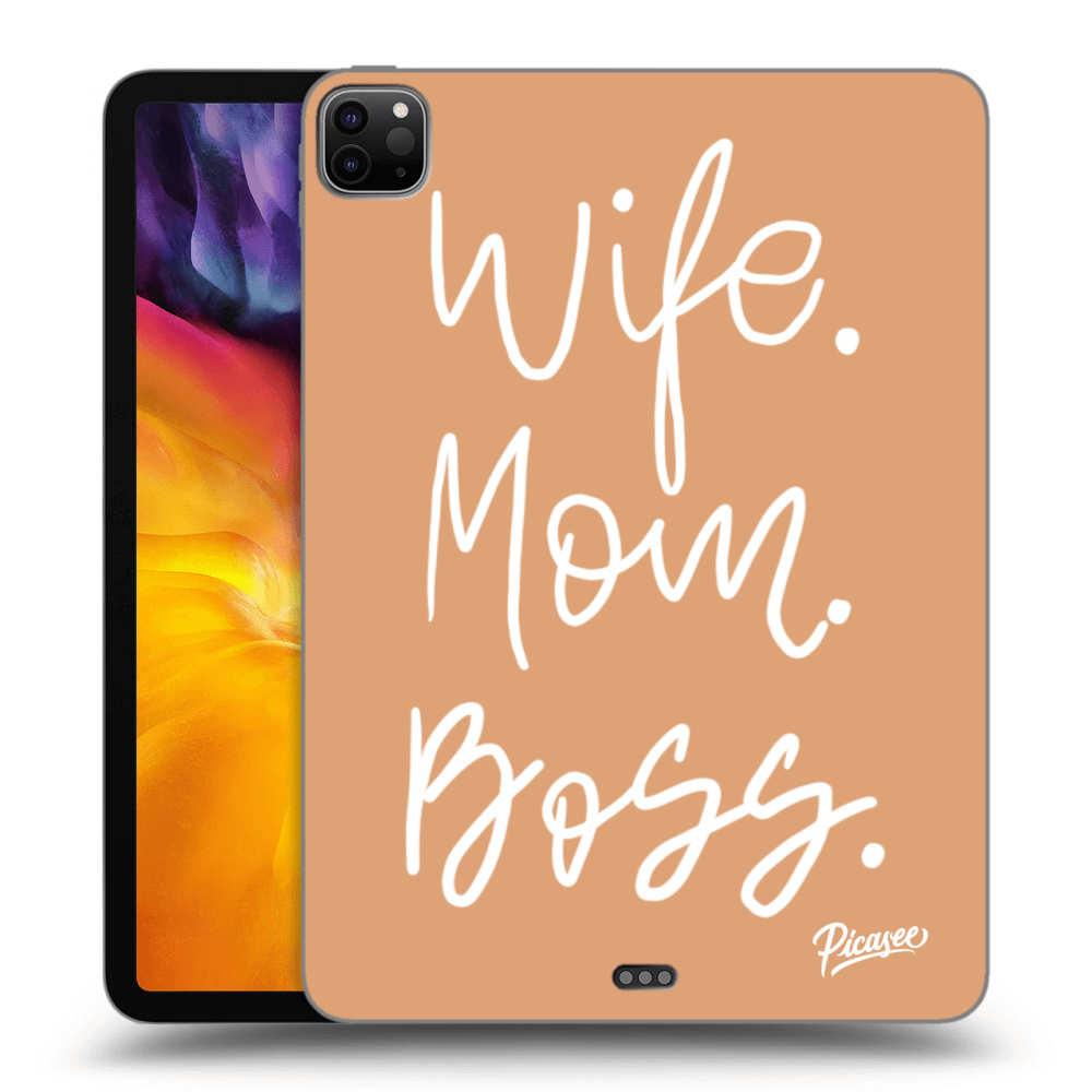 Picasee Schwarze Silikonhülle für Apple iPad Pro 11" 2020 (2.gen) - Boss Mama