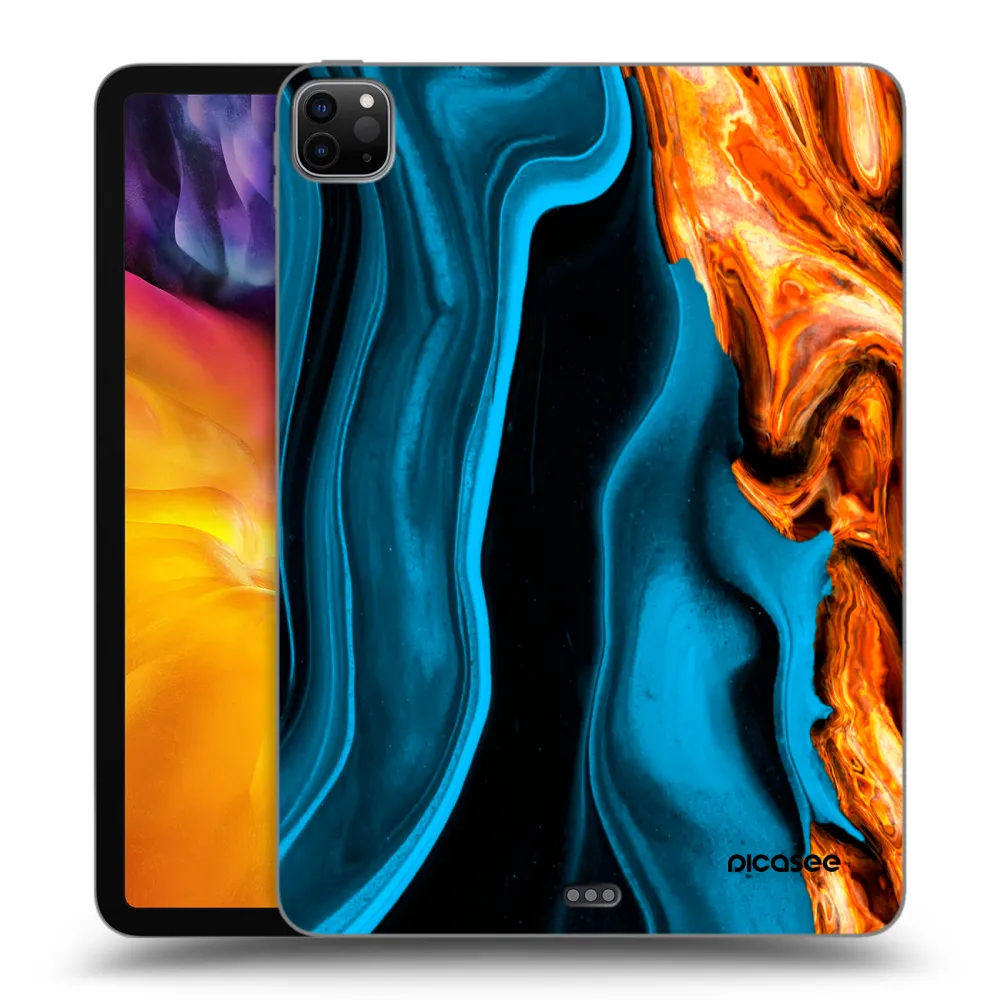 Picasee Schwarze Silikonhülle für Apple iPad Pro 11" 2020 (2.gen) - Gold blue
