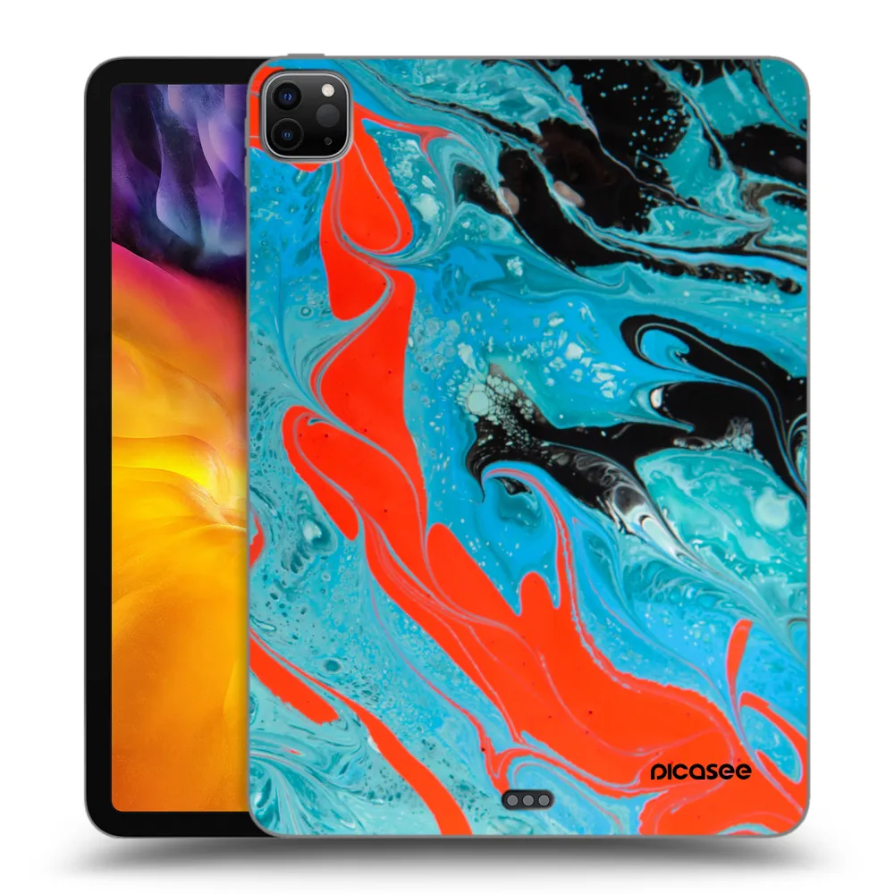 Picasee Schwarze Silikonhülle für Apple iPad Pro 11" 2020 (2.gen) - Blue Magma