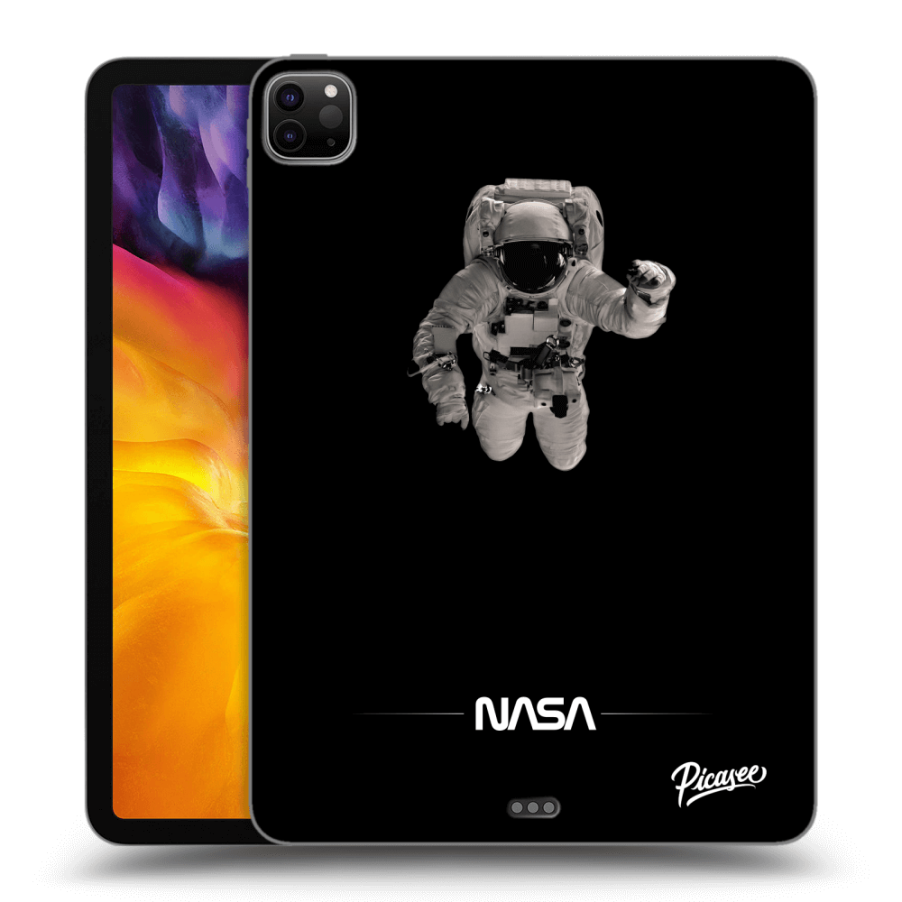 Picasee Schwarze Silikonhülle für Apple iPad Pro 11" 2020 (2.gen) - Astronaut Minimal