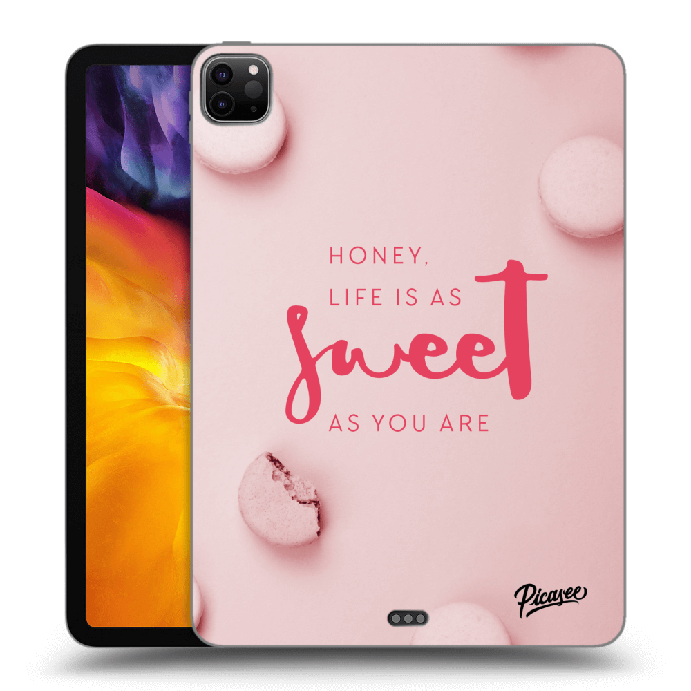 Picasee Schwarze Silikonhülle für Apple iPad Pro 11" 2020 (2.gen) - Life is as sweet as you are