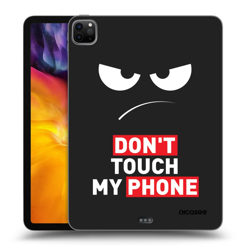 Picasee Schwarze Silikonhülle für Apple iPad Pro 11" 2020 (2.gen) - Angry Eyes - Transparent