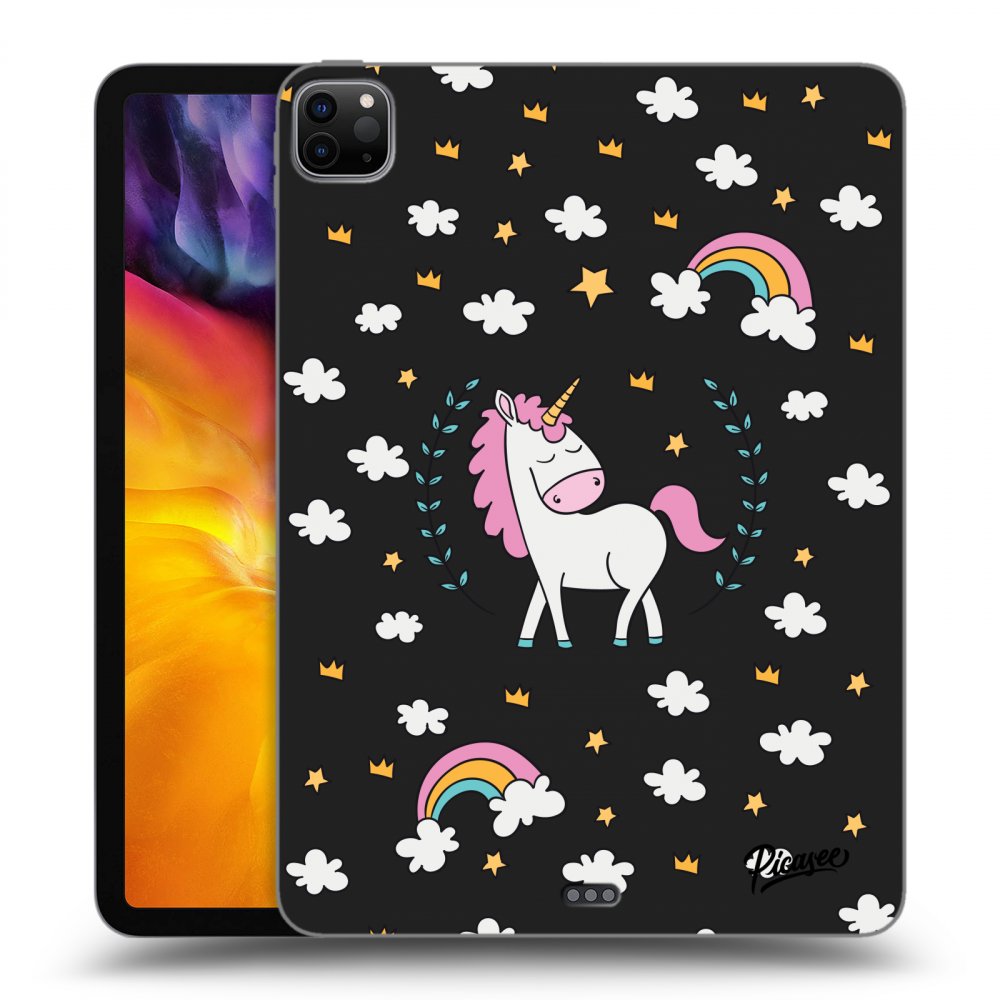 Picasee Schwarze Silikonhülle für Apple iPad Pro 11" 2020 (2.gen) - Unicorn star heaven