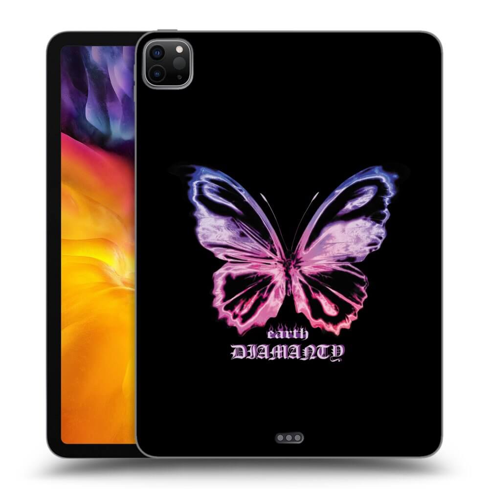 Picasee Schwarze Silikonhülle für Apple iPad Pro 11" 2020 (2.gen) - Diamanty Purple