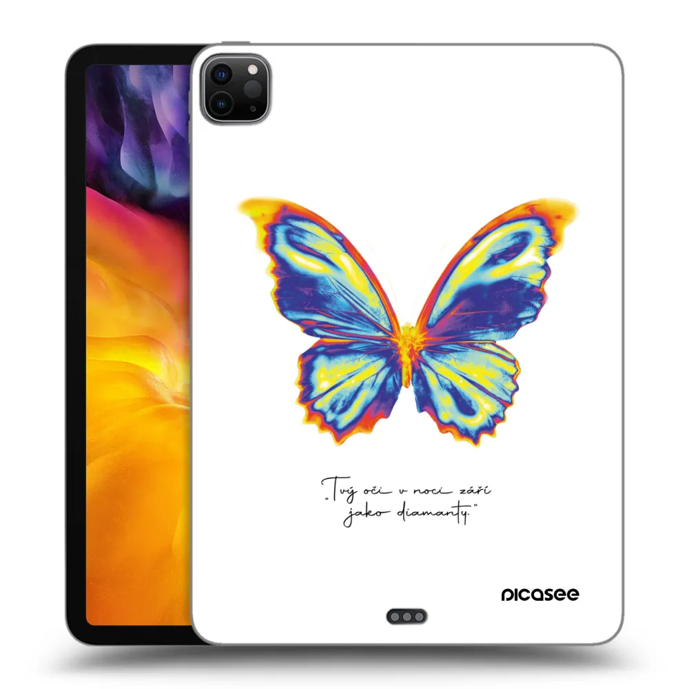 Picasee Schwarze Silikonhülle für Apple iPad Pro 11" 2020 (2.gen) - Diamanty White