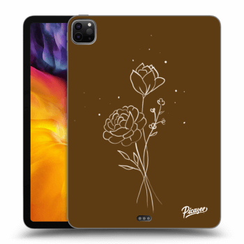 Picasee transparente Silikonhülle für Apple iPad Pro 11" 2020 (2.gen) - Brown flowers