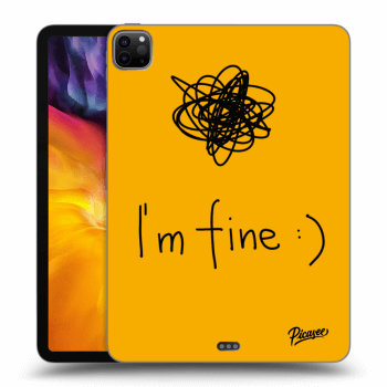 Picasee Schwarze Silikonhülle für Apple iPad Pro 11" 2020 (2.gen) - I am fine