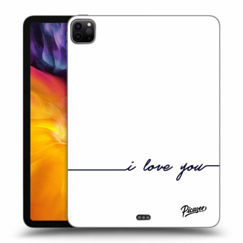 Picasee Schwarze Silikonhülle für Apple iPad Pro 11" 2020 (2.gen) - I love you