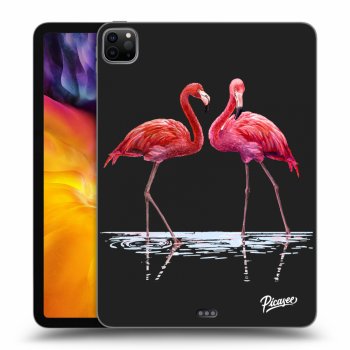 Picasee Schwarze Silikonhülle für Apple iPad Pro 11" 2020 (2.gen) - Flamingos couple