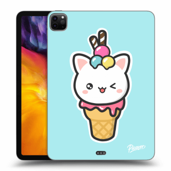Picasee transparente Silikonhülle für Apple iPad Pro 11" 2020 (2.gen) - Ice Cream Cat
