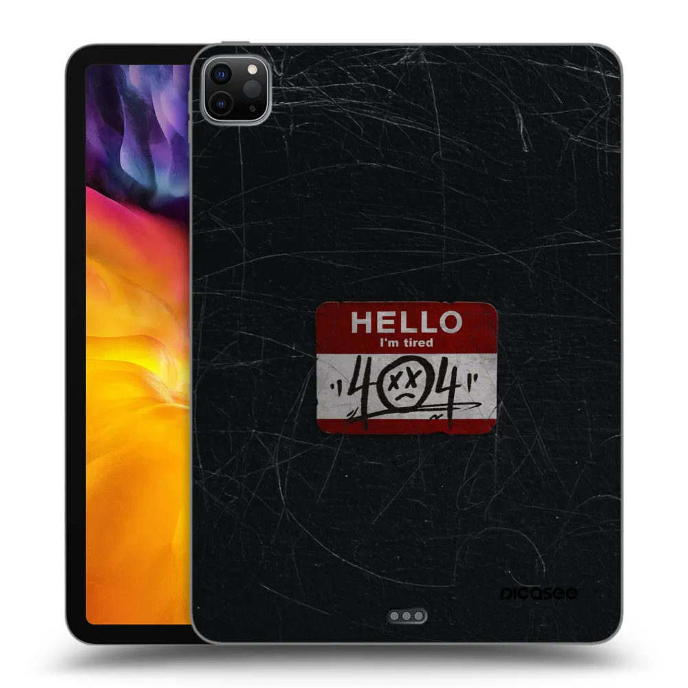 Picasee Schwarze Silikonhülle für Apple iPad Pro 11" 2020 (2.gen) - HELLO 404