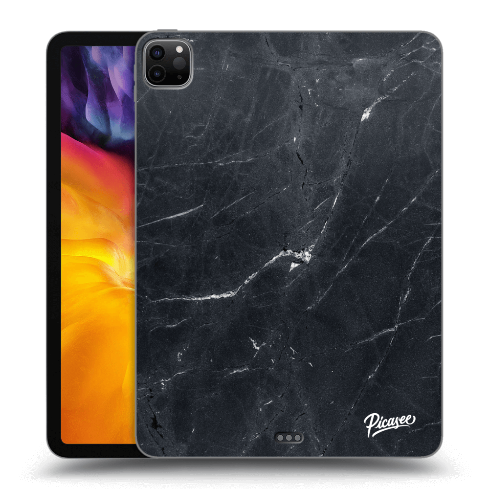 Picasee Schwarze Silikonhülle für Apple iPad Pro 11" 2020 (2.gen) - Black marble