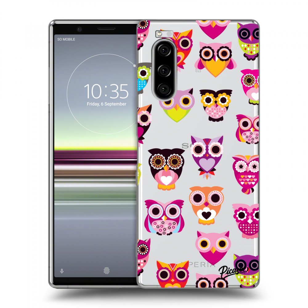 Picasee Sony Xperia 5 Hülle - Transparentes Silikon - Owls