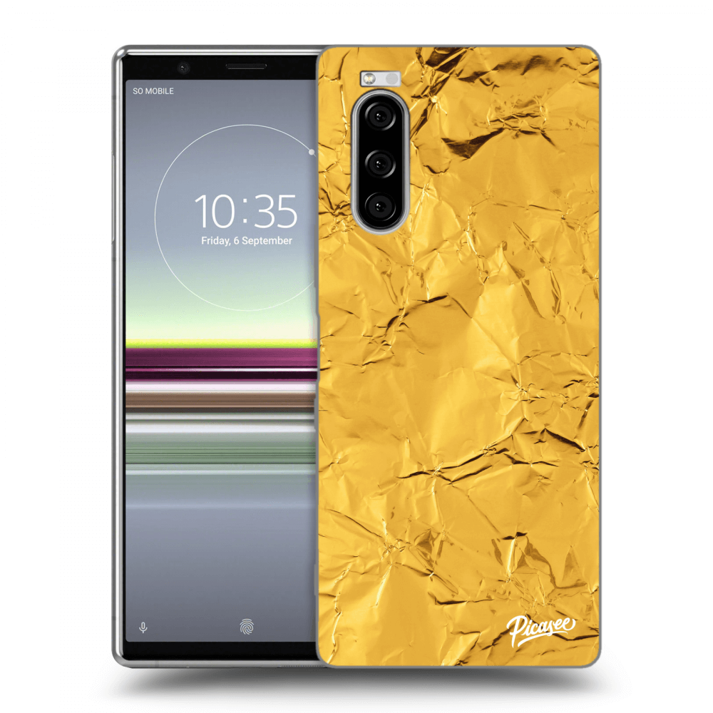 Picasee Sony Xperia 5 Hülle - Transparentes Silikon - Gold