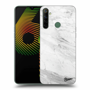 Hülle für Realme 6i - White marble