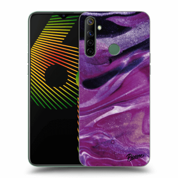 Picasee Realme 6i Hülle - Transparentes Silikon - Purple glitter