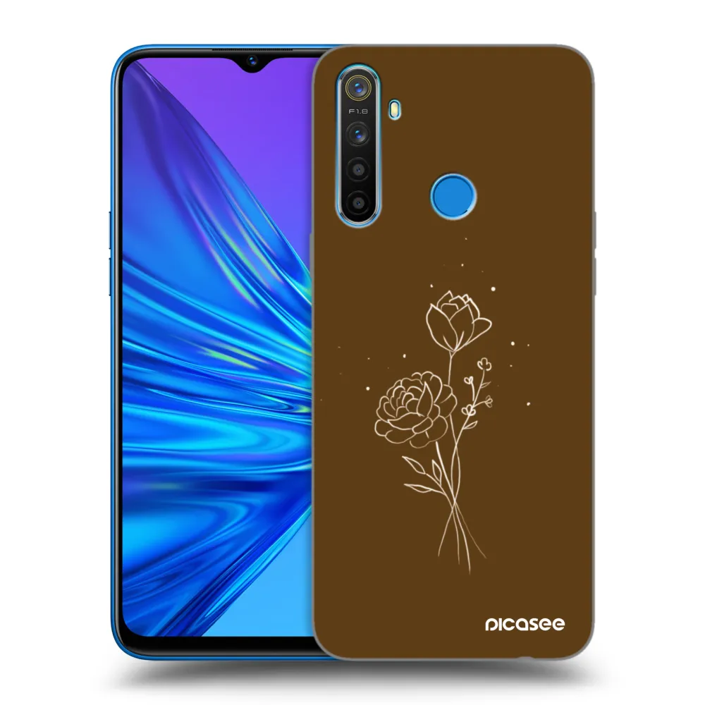 Picasee ULTIMATE CASE für Realme 5 - Brown flowers