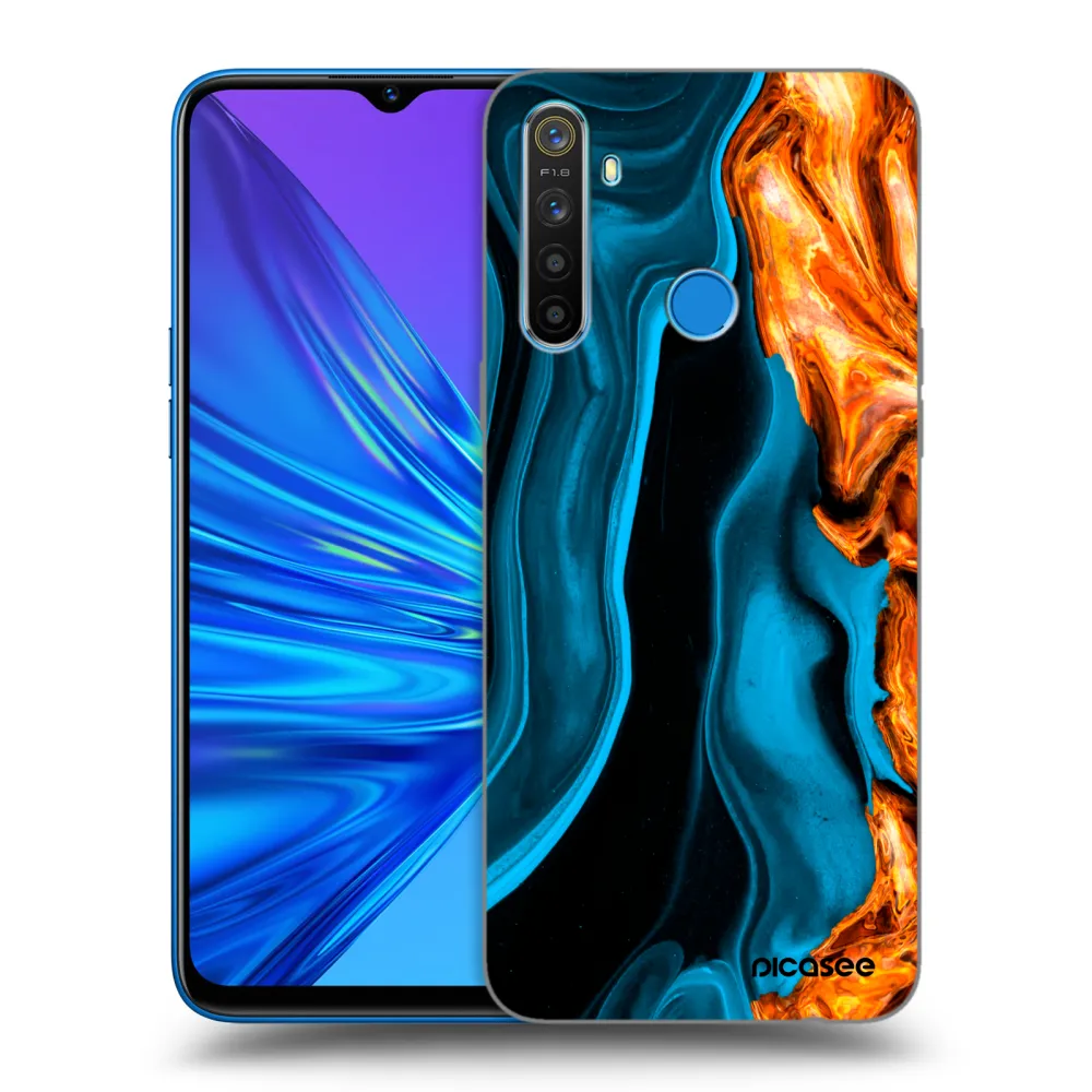 Picasee ULTIMATE CASE für Realme 5 - Gold blue