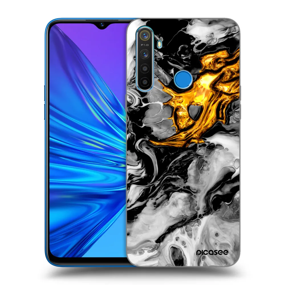 Picasee ULTIMATE CASE für Realme 5 - Black Gold 2