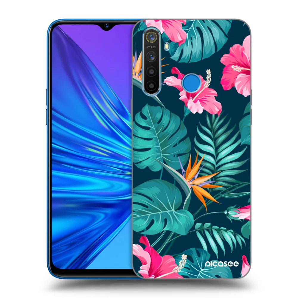 Picasee ULTIMATE CASE für Realme 5 - Pink Monstera