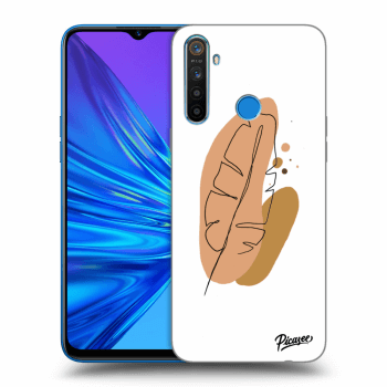 Picasee Realme 5 Hülle - Transparentes Silikon - Feather brown