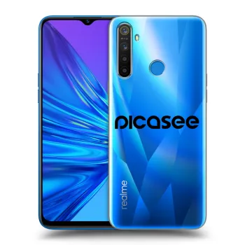 Picasee Realme 5 Hülle - Transparentes Silikon - Picasee - new logo - black