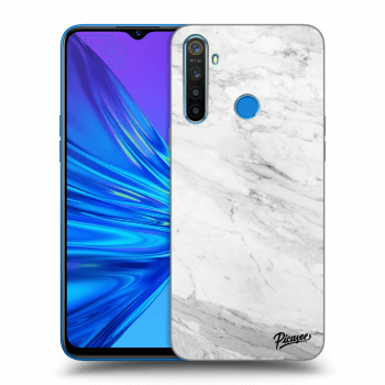 Hülle für Realme 5 - White marble